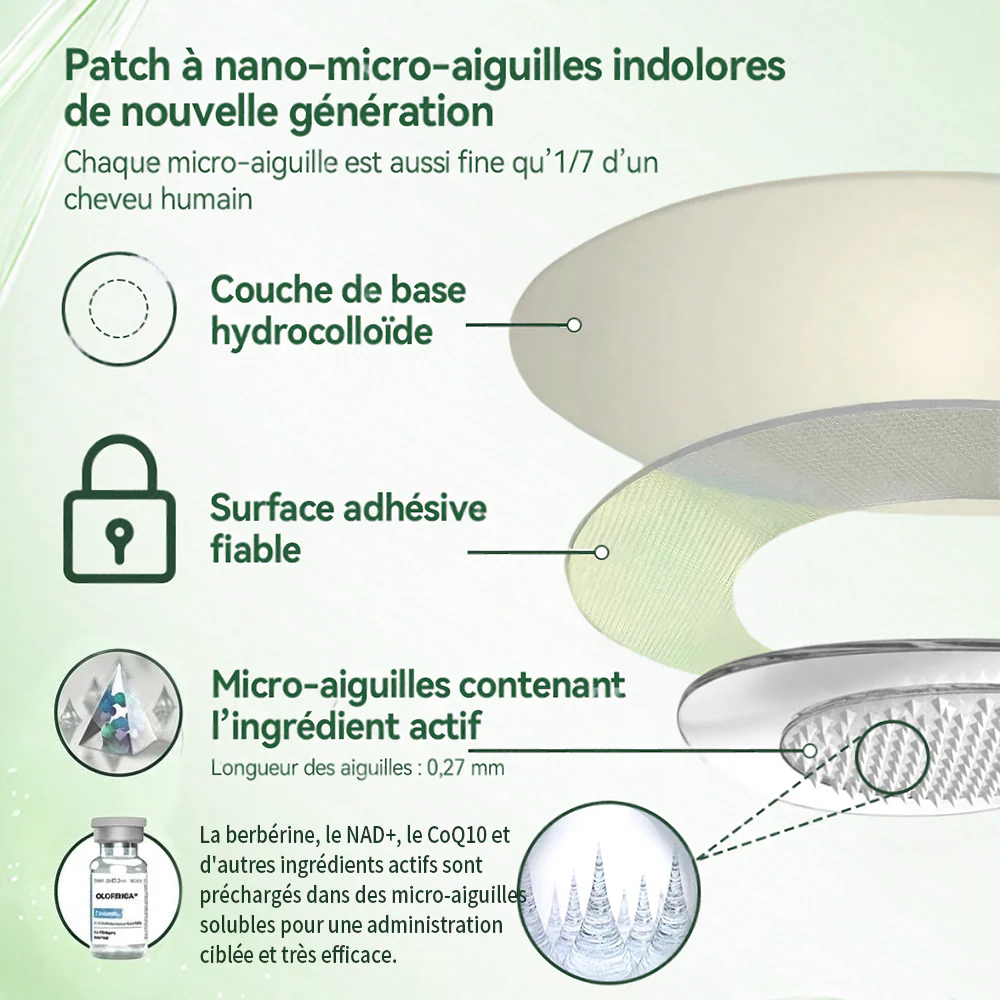 🔥 Nouveauté 2026丨Purelora® Patch Nano Microneedle 10-en-1 aux ingrédients naturels Une application par jour, changements visibles dès 7 jours. Pour accompagner la gestion du poids et le bien-être global. - Image 6