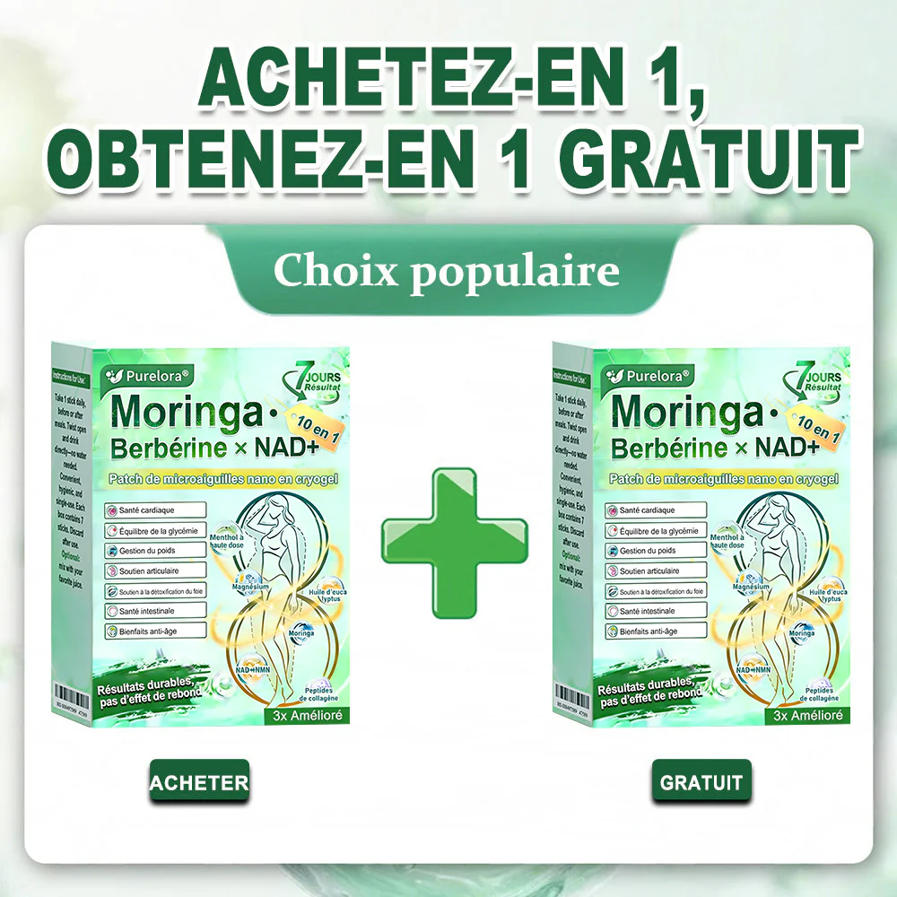 💖𝑷𝒉𝒂𝒓𝒎𝒂𝒄𝒊𝒆 𝑶𝒇𝒇𝒊𝒄𝒊𝒆𝒍𝒍𝒆💖 | Purelora® Moringa · Berbérine Patch 10-en-1 aux Nano-Micro-Aiguilles et Cryo-Gel ✅ Soutien Cryo-Métabolique : Cristallise les graisses, raffermit la peau et élimine l'œdème instantanément. - Image 24