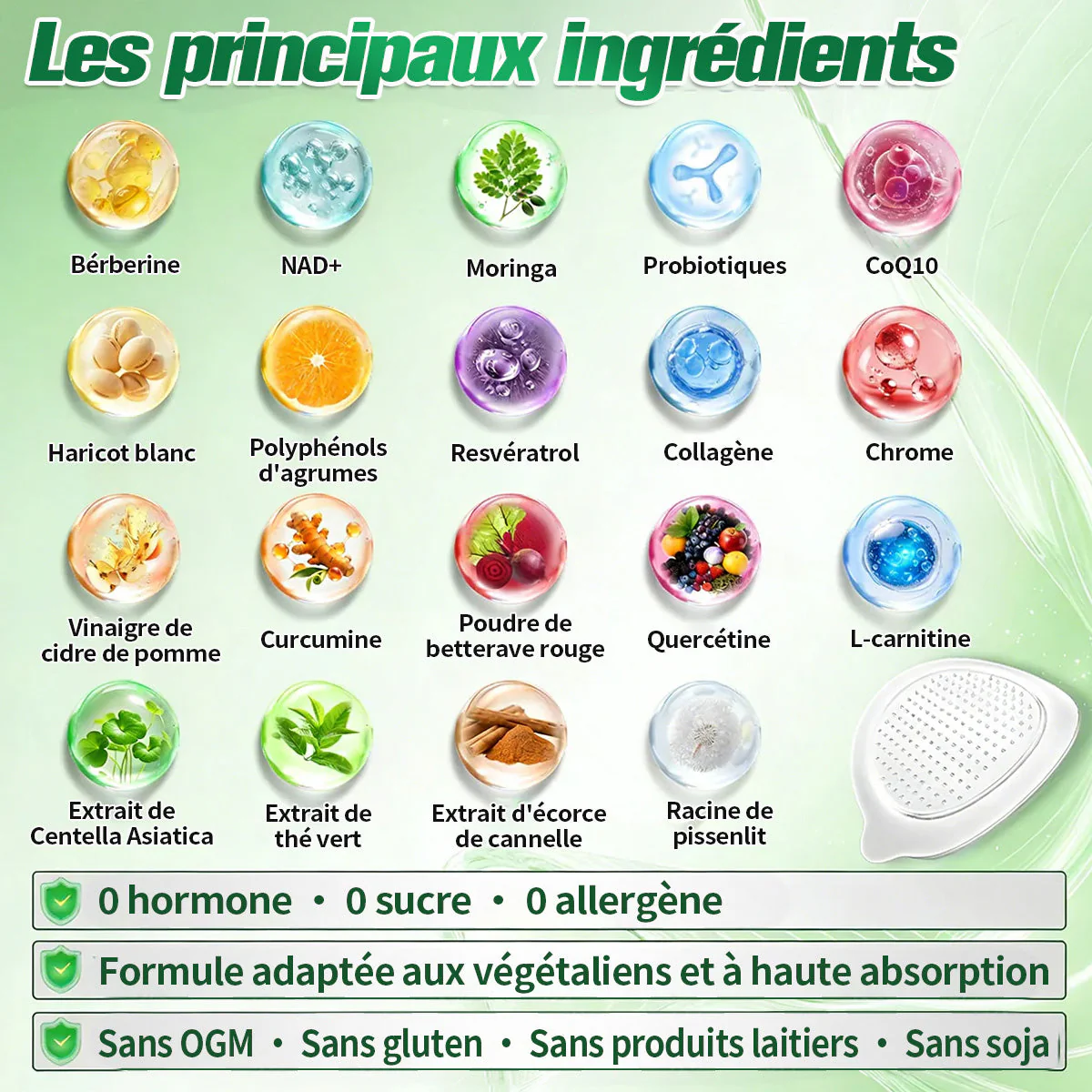 Magasin Officiel |  Healrize® Moringa & Bérbérine 10-en-1 Patch Nanomicro-aiguilles Avancé👩‍⚕️ (Une application quotidienne, résultats visibles en 7 jours)🌼 Obésité, Diabète, Apnée du sommeil, Problèmes articulaires - Image 3